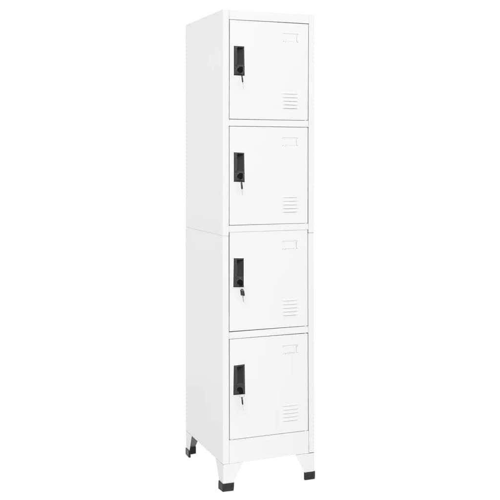 vidaXL Schliessfachschrank Weiß 45x180x38 cm