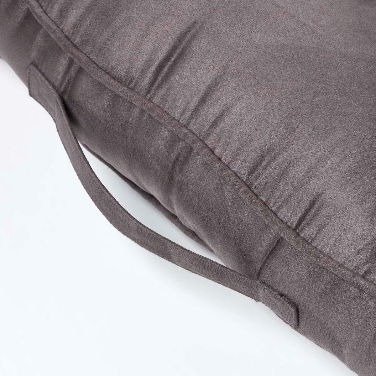 SITZKISSEN mit Aussparung grau 50/50/10 cm – Entlastungskissen, Velours - Grau, Textil (50/50/10cm) - Homescapes