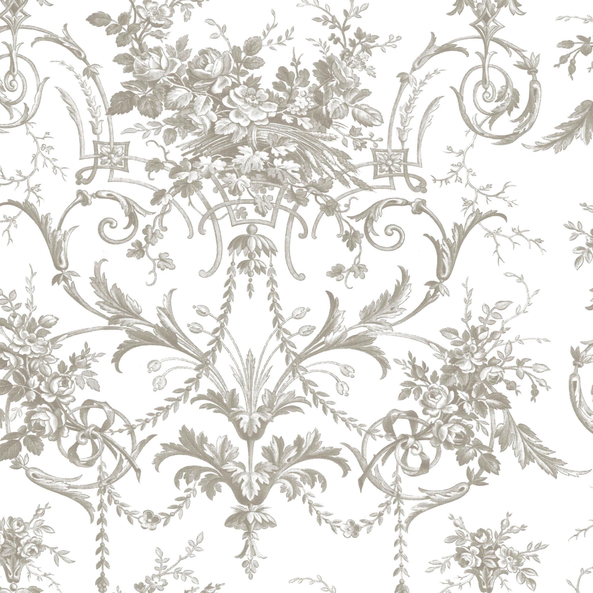 Laura Ashley Vliestapete Grau 52x1000 cm