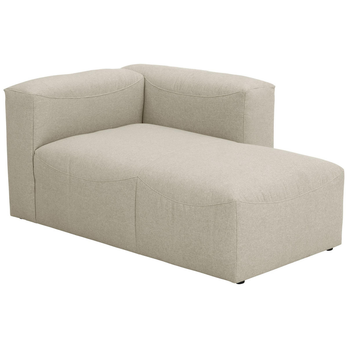 LONGCHAIR Armlehne rechts Kattrina Flachgewebe creme - Creme, Kunststoff (160/73/100cm) - 58aufmkessel