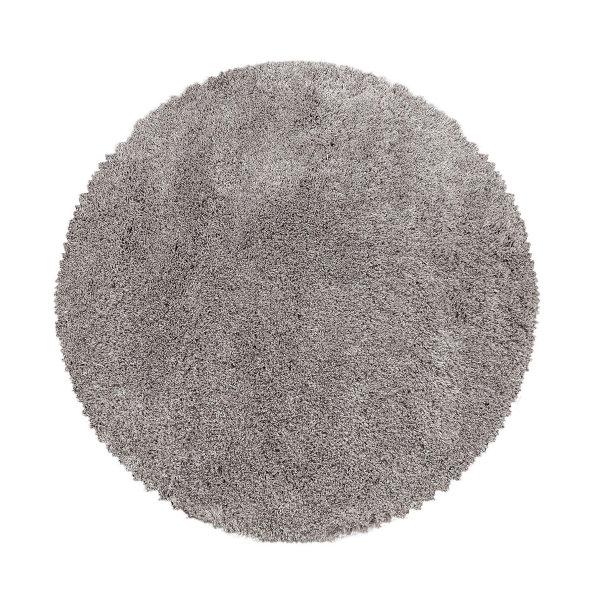 TEPPICH Hochflor Shaggy Uni Style Polypropylen Wohnzimmer Beige Rund 160x160 - Beige, Textil (160/160cm) - KADIMA DESIGN