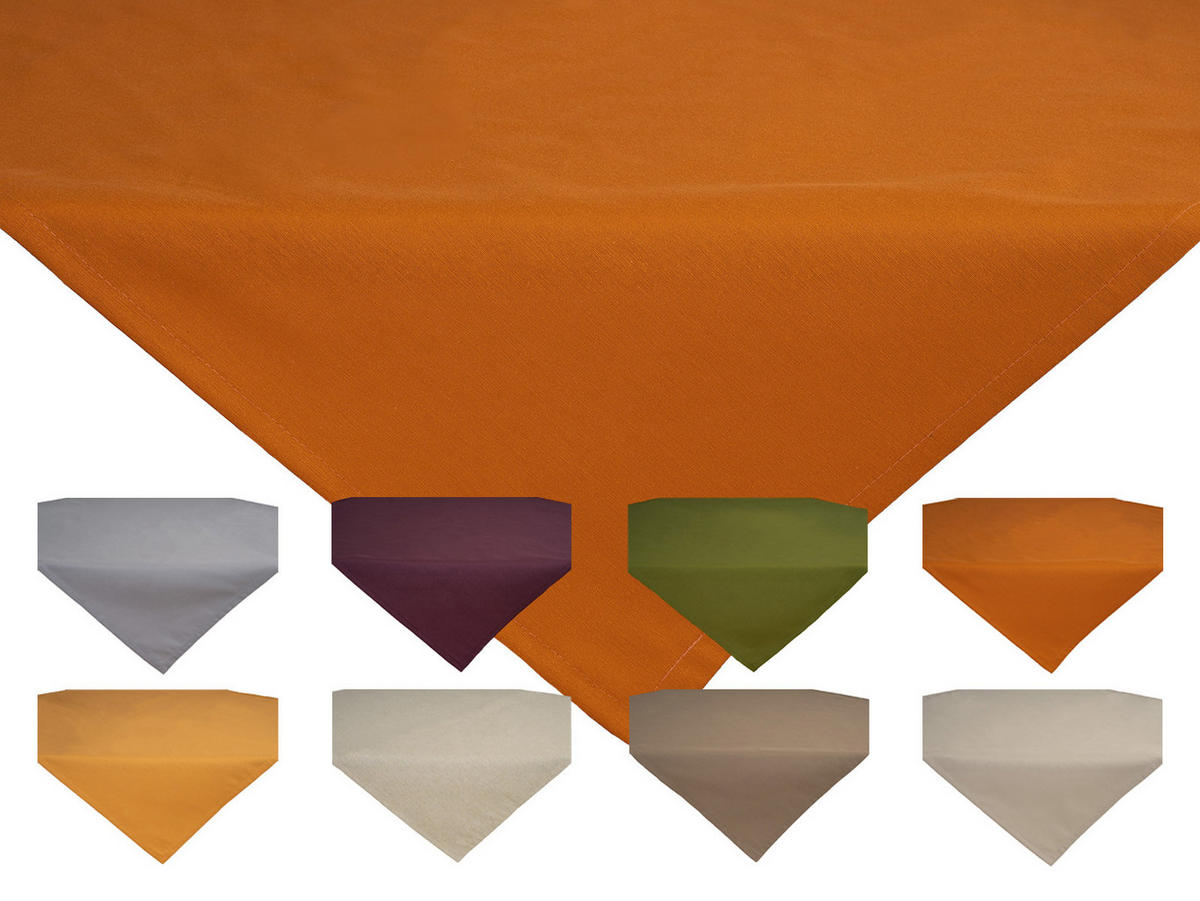 MITTELDECKE Wunschton sanddorn-orange 80/80 cm - Orange, Textil (80/80cm) - beties Heimtextil