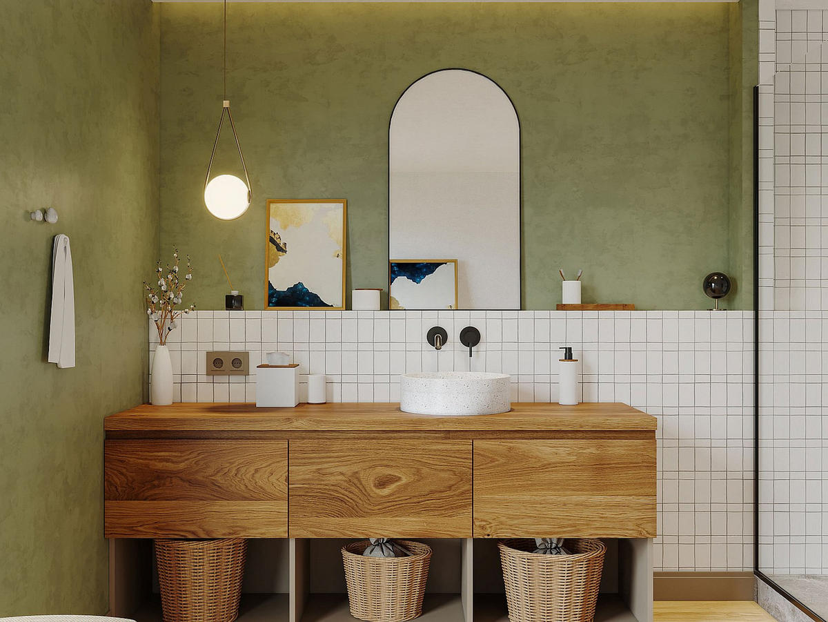 RUNDES Aufsatzwaschbecken aus Terrazzo - Weiß - 39 cm - DUKAT - Schwarz, Stein (39/12/39cm) - Vente-Unique