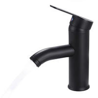 WASCHTISCHARMATUR EDELSTAHL 304 SCHWARZ MIT FLEXIBELSCHLAUCH - Schwarz, Metall (16/7/7cm) - Authentics