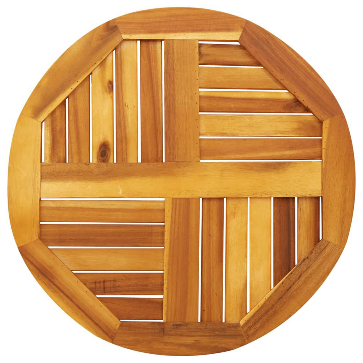 TISCHPLATTE Ø60/2 Cm Rund Massivholz Akazie - Braun, Holz (60/60/2cm) - vidaXL