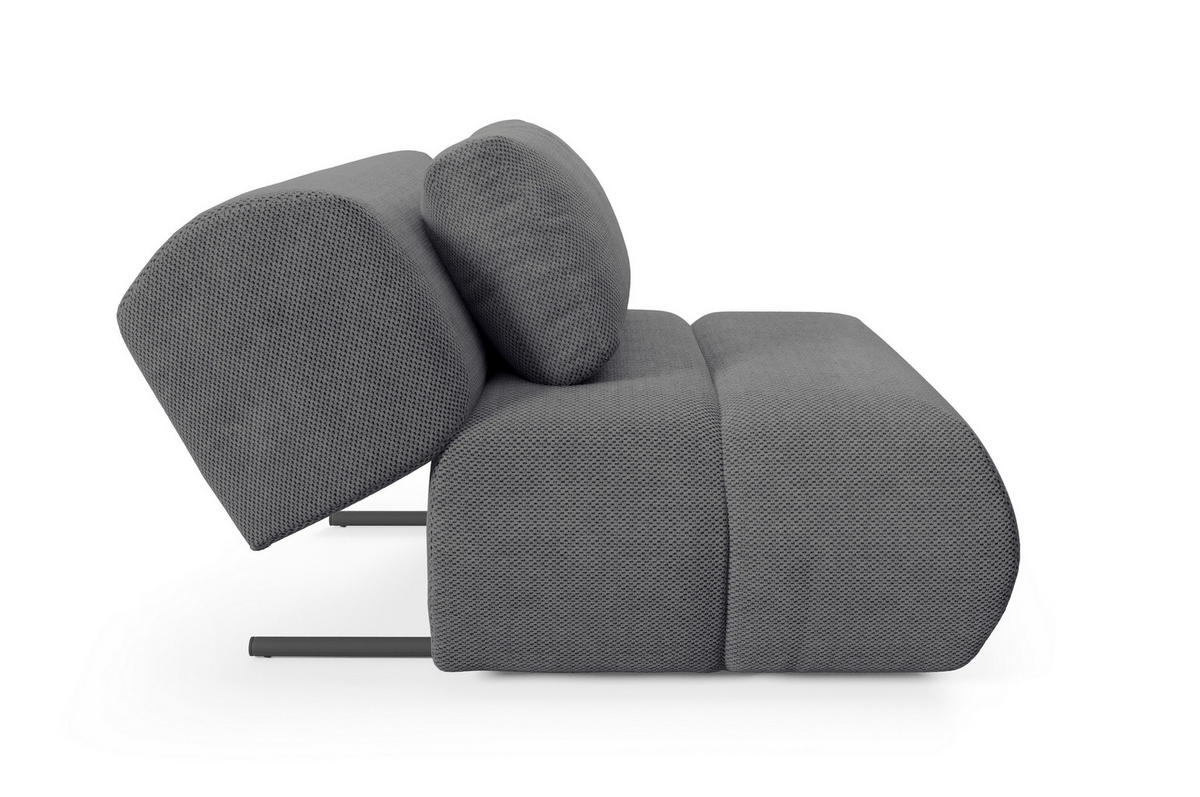 SESSEL ATOMO, Modern Polstersessel Loungesessel, Velours-Stoff Grau - Grau, Holz/Metall (98/82/134cm) - MASSENO