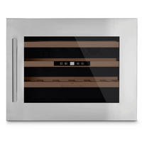 WEINKÜHLSCHRANK CAVCI24 Schwarz, 24 Flaschen, 57L, 3 Regale, Thermodynamische Kühlung, LED, UV-beständig - Schwarz, Metall (59.5/46/56cm) - Les Petits Champs