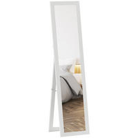 STANDSPIEGEL DE-17929 Holzrahmen, wandmontierbar oder stehend Weiß - Weiß, Holzwerkstoff (37/157/3.8cm) - ComfortXL