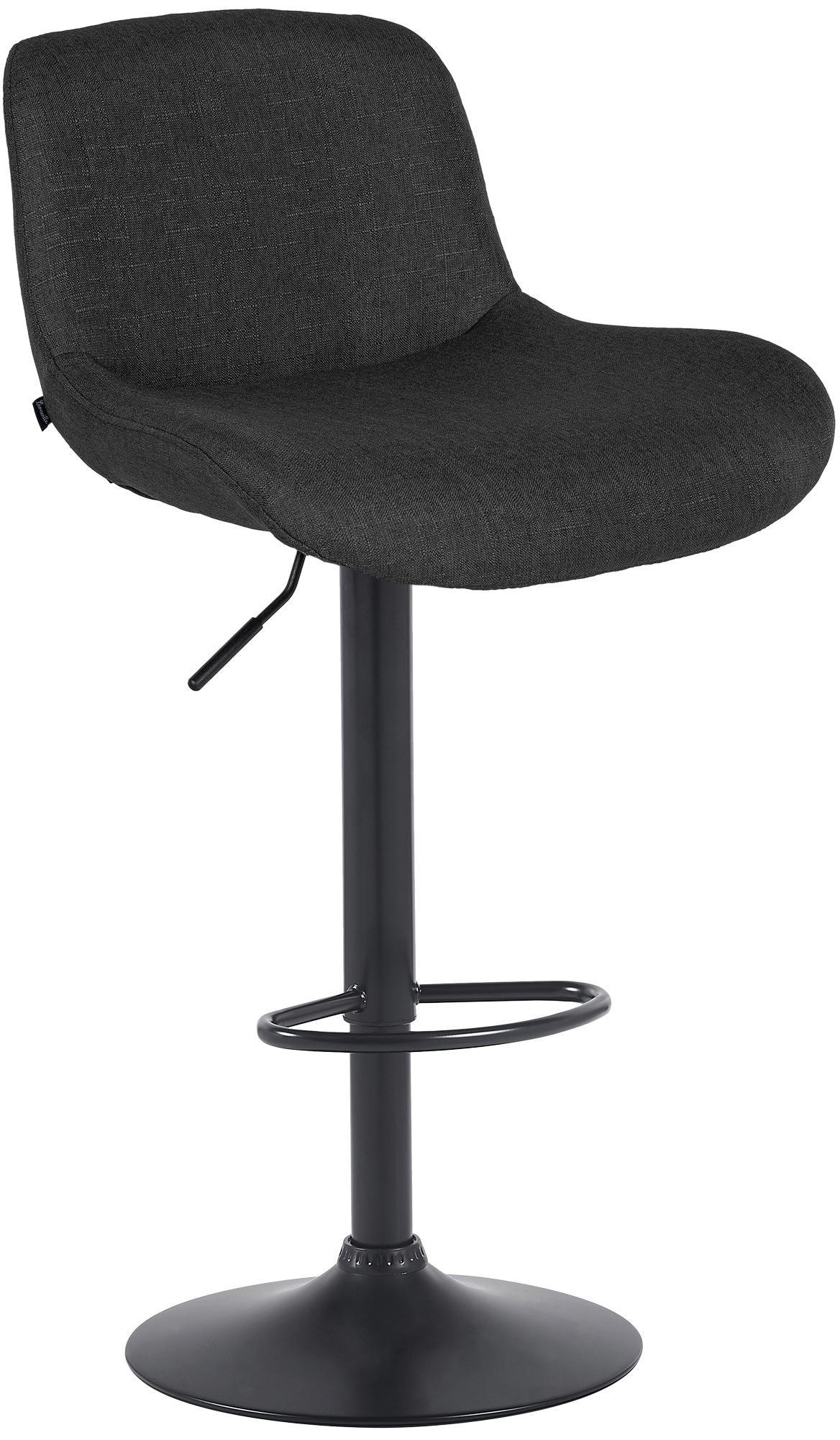 BARHOCKER Stoff schwarz - Schwarz, Textil/Metall (50/85/50cm) - CLP