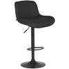 BARHOCKER Stoff schwarz - Schwarz, Textil/Metall (50/85/50cm) - CLP