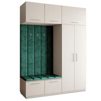 GARDEROBENSCHRANK REMA 180/240/60 cm Modern Garderobe-Set Kaschmir - Kaschmir/Grün, Holzwerkstoff (180/240/60cm) - MASSENO