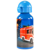 TRINKFLASCHE Playmobil City Action Feuerwehr Blau 400 ml - Multicolor, Metall (0.4L) - Playmobil