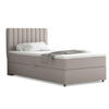 BOXBETT Everest 100 x 200 cm Einzelbett mit hochwertiger Bonell-Matratze und Topper - Cappuccino, Holz (100/200cm) - Panda Möbel