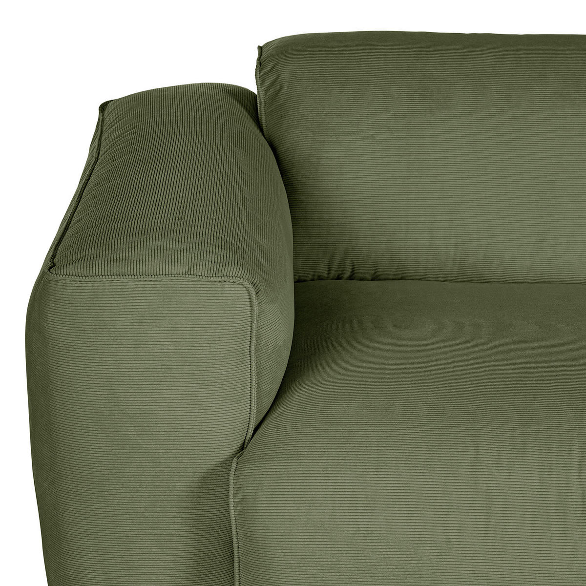 3-SITZER ECKSOFA mit Longchair - Dunkelgrün/Schwarz, Kunststoff/Textil (317/173cm) - home24