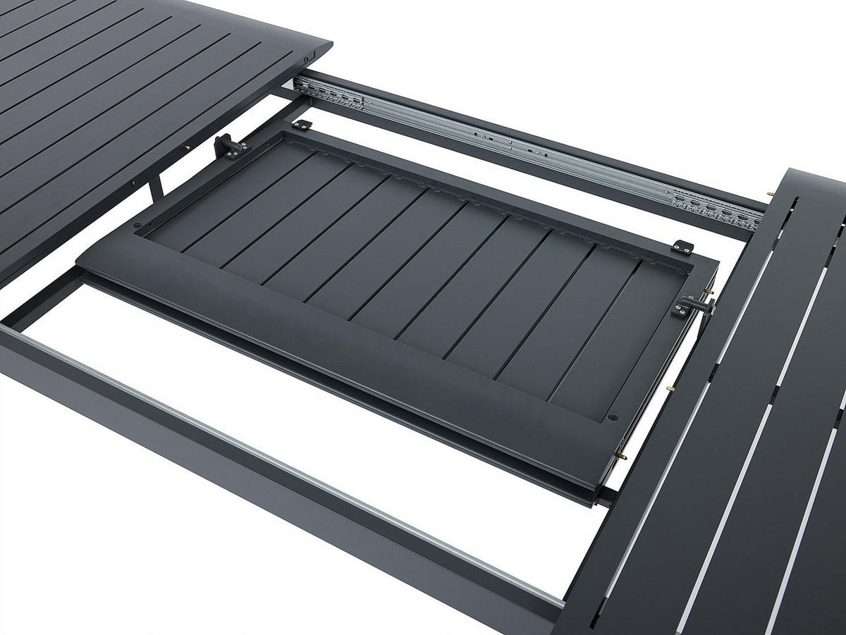 GARTENESSGRUPPE im Set - 6 -Sitzer - Textilene - anthrazitgrau - MACILA - Anthrazit, Metall - Vente-Unique