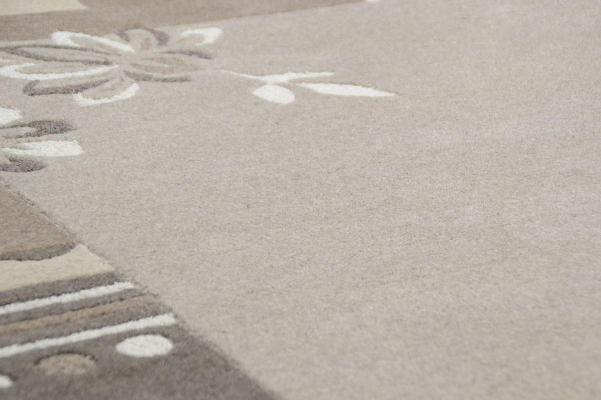 TUFTTEPPICH Napura 90x160 cm - Beige, Textil (90/160cm) - THEKO