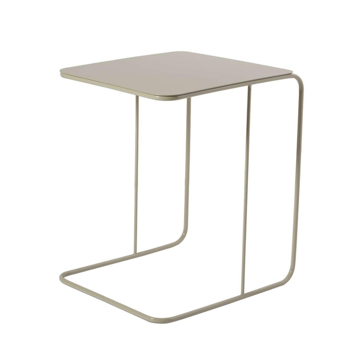BEISTELLTISCH mit metallplatte 57/47/46 cm - Taupe, Metall (47/57/46cm) - Calicosy