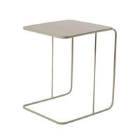 BEISTELLTISCH mit metallplatte 57/47/46 cm - Taupe, Metall (47/57/46cm) - Calicosy