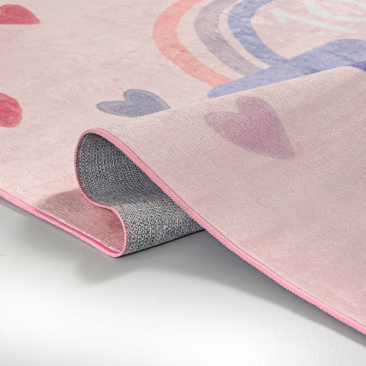 BARNMATTA rosa hopphage - 120 x 170 cm - Rosa, Textil (120/170cm) - Mazovia