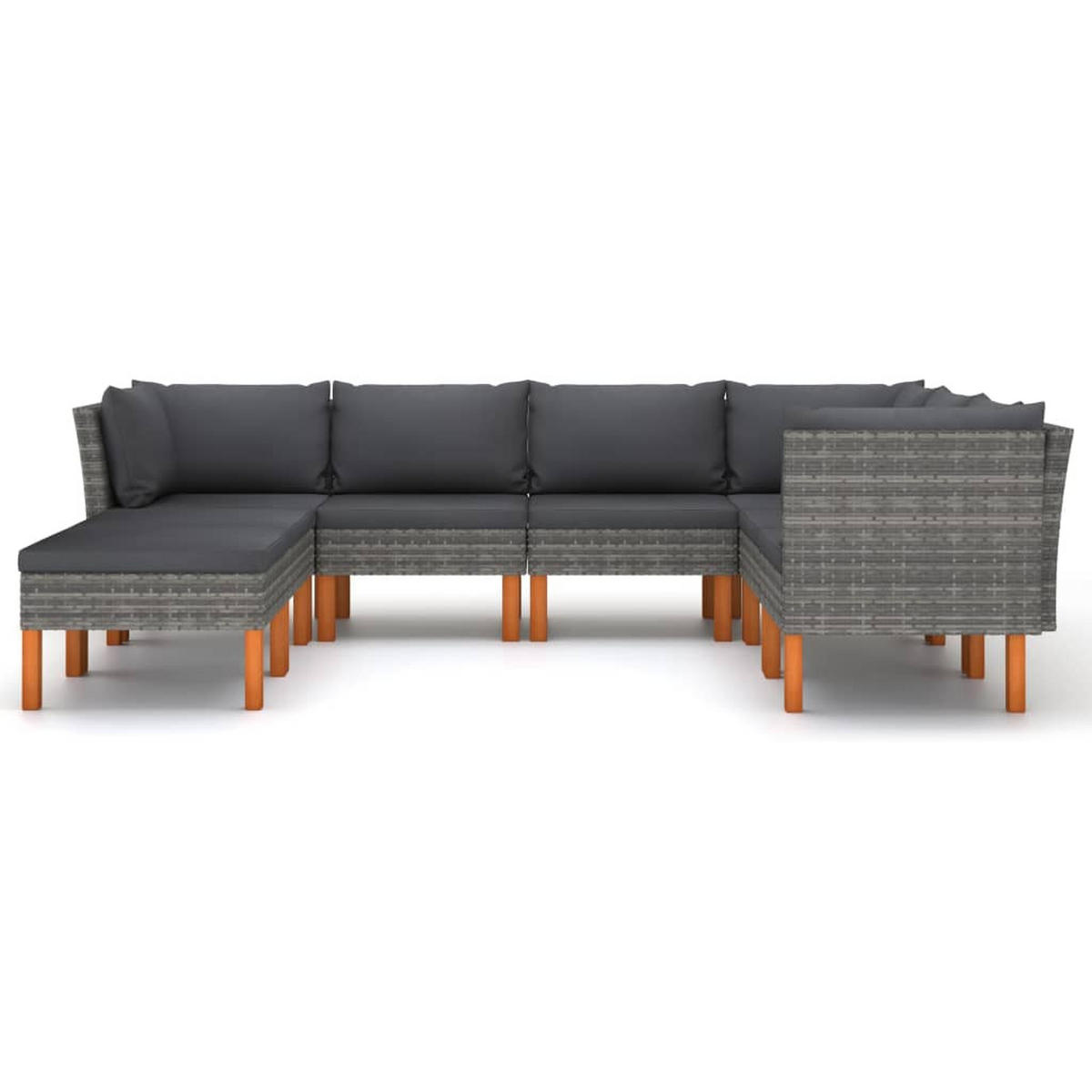 GARTENSET Yazdani 8-teilig - Grau, Metall - Nettlife