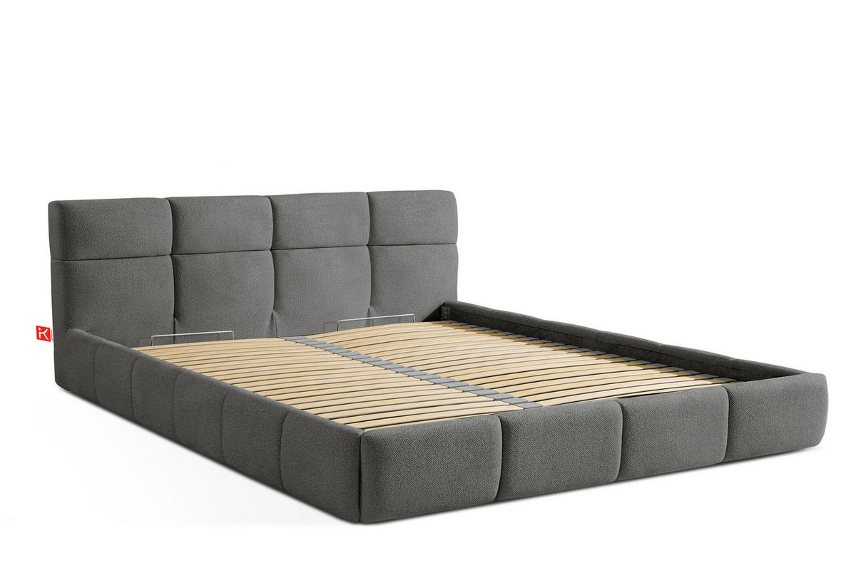 POLSTERBETT ALTOS, dunkelgrau - Dunkelgrau, Holz/Holzwerkstoff (180/200cm) - KONSIMO®