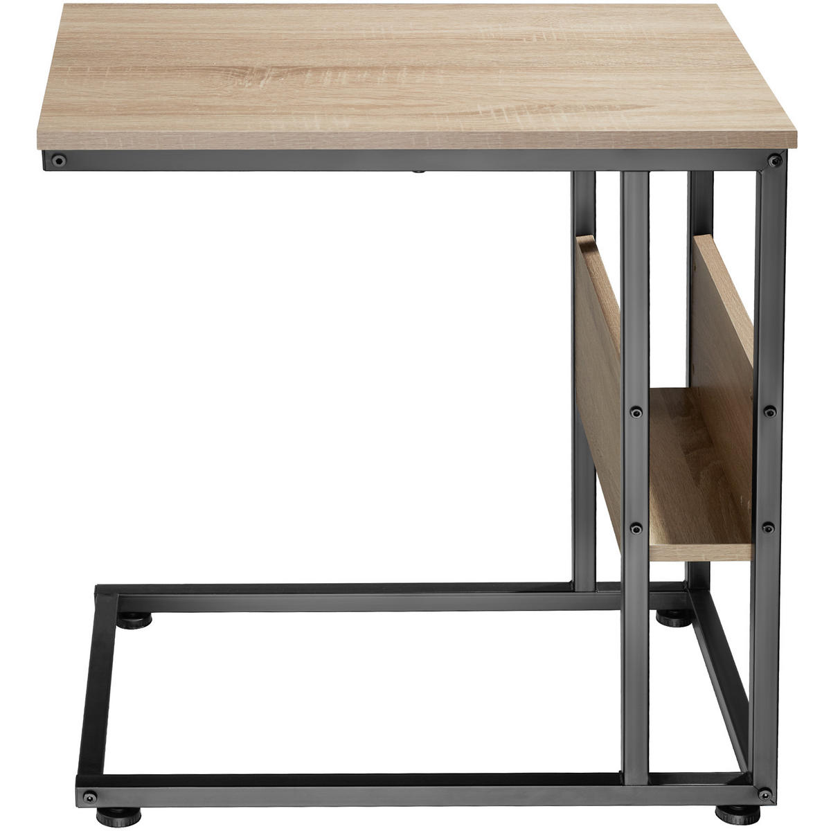 BEISTELLTISCH Wigan,55 x 36,5 x 60 cm,Industrial Holz hell, Eiche Sonoma - Naturfarben, Holz (55/36.5/60cm) - tectake