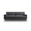 AUSKLAPPBARES-SOFA mit Bettkasten Scott aus strukturiertem Stoff dunkelgrau 3 Sitzplätze - Dunkelgrau, Textil (97/87/212cm) - Micadoni