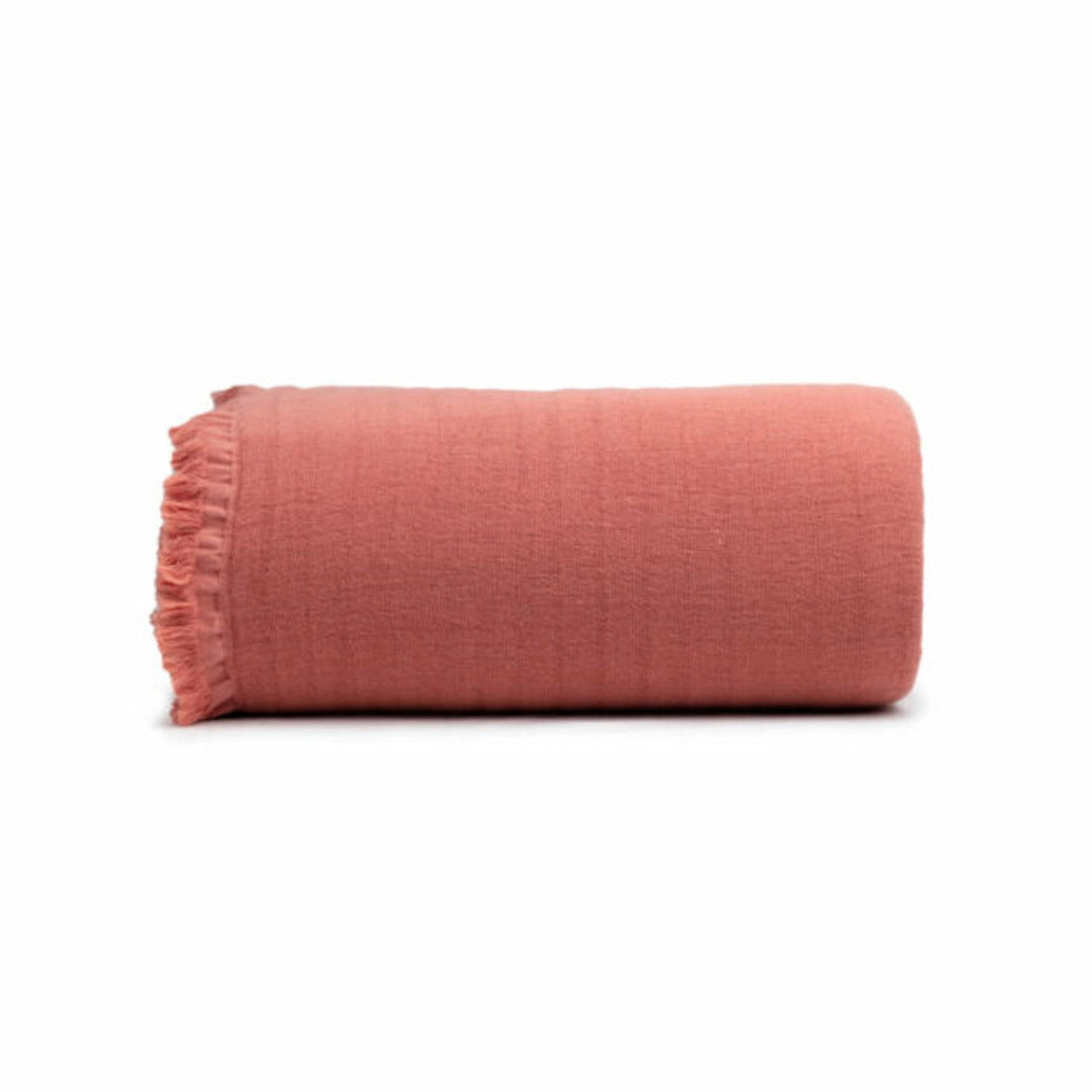 TAGESDECKE JUICY, 260x240cm, Baumwolle, Koralle - Koralle, Textil (260/240cm) - SOWL