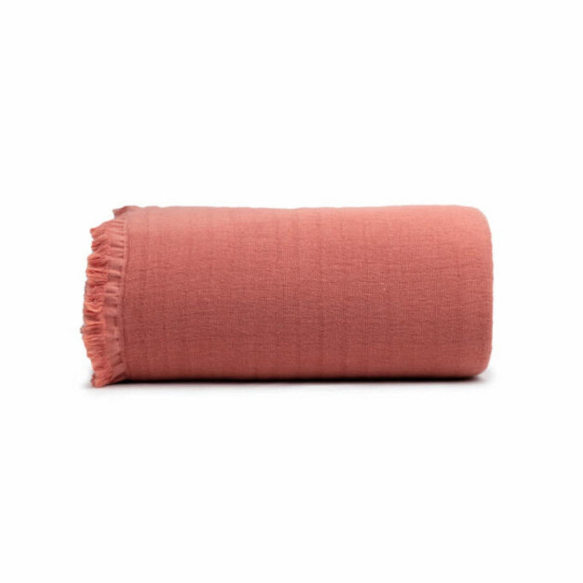 TAGESDECKE JUICY, 260x240cm, Baumwolle, Koralle - Koralle, Textil (260/240cm) - SOWL