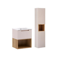 BADMÖBEL 51cm Riva 2er-Set Kaschmir - Beige, Holzwerkstoff (51/60/40cm) - Petits-meubles