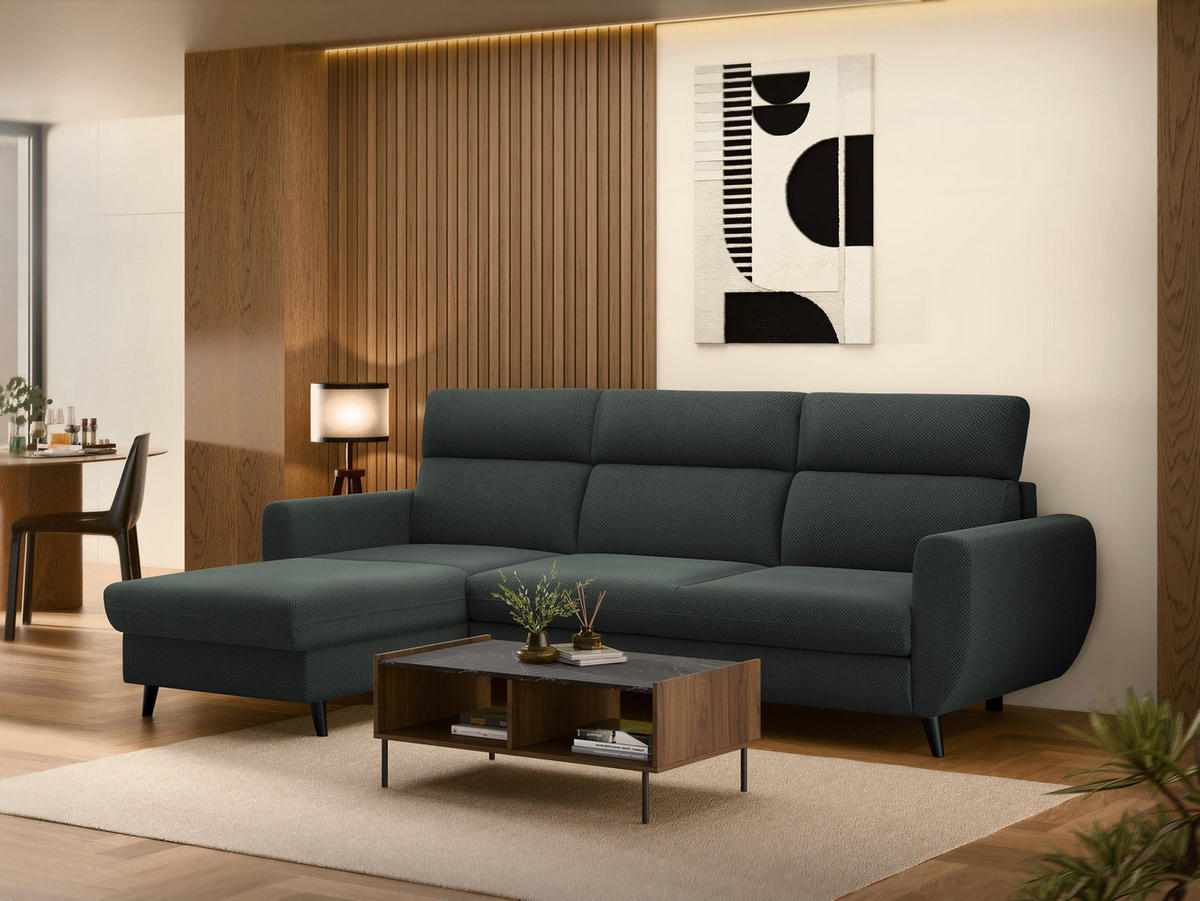 ECKSOFA Torro Mini, Seite: Links - Grau, Holz/Textil (258/168cm) - MIRJAN24