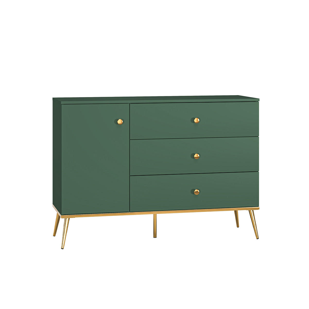 SIDEBOARD Thalia Grün - Grün, Holzwerkstoff (120/85/40cm) - Petits-meubles