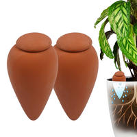 ZAVLAŽOVAČ Prírodný 2 ks-Set s viečkom 350 ml - svetlohnedá, keramika (8/16/8cm) - Relaxdays