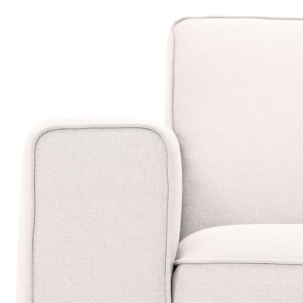 3-SITZER SOFA - Webstoff - Beige, Textil (205/77/93cm) - home24