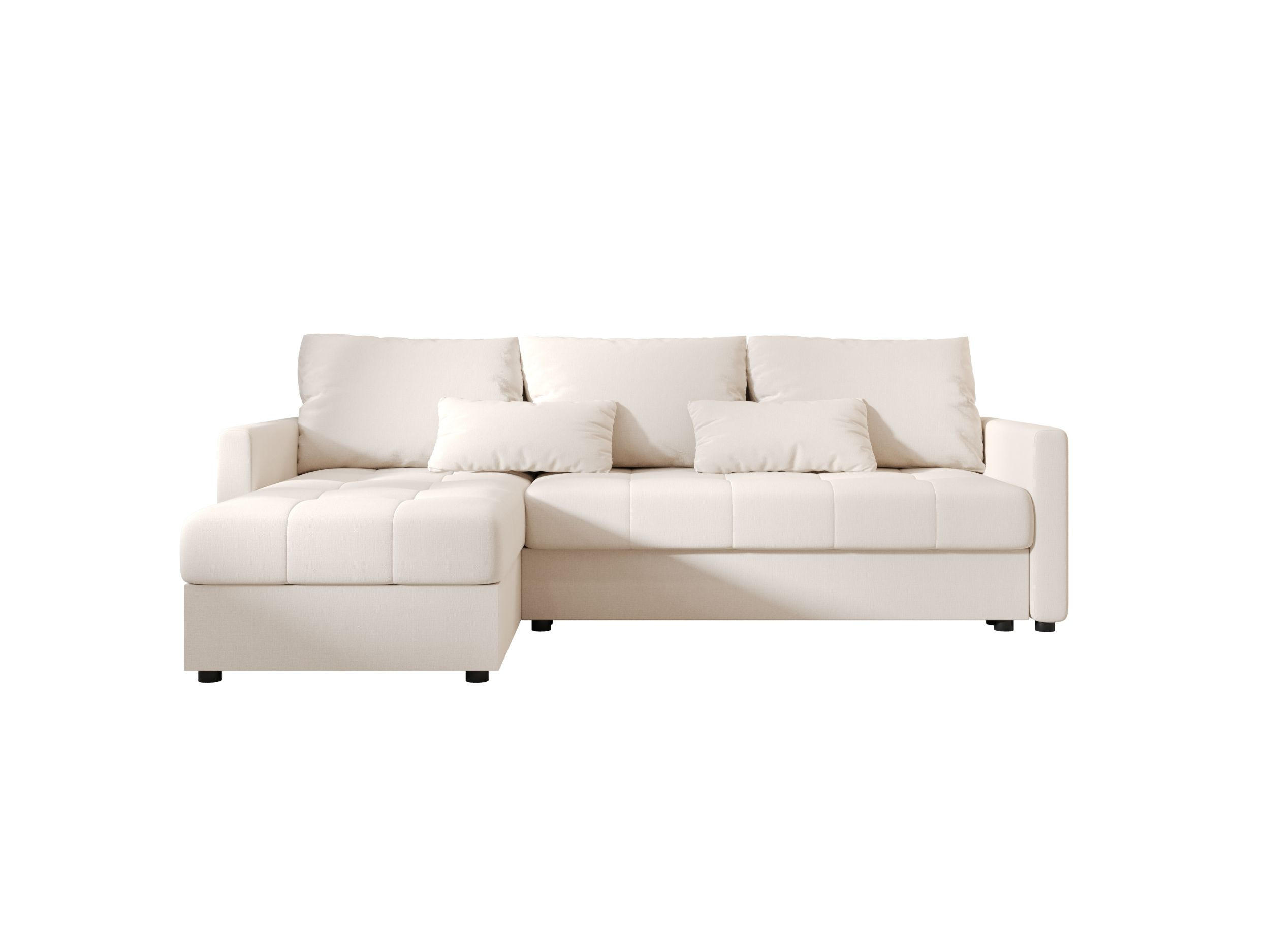 ECKSOFA MOS L BIS Cosmic 10 Links mit Schlaffunktion - Beige, Textil (220/143cm) - Bedante