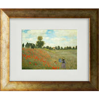 BILD gerahmt 30x35 cm Claude Monet „Mohnfeld bei Argenteuil“ - Beige, Holz (40/33cm) - artissimo