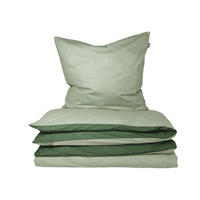 BETTWÄSCHESET Doubleface - Feinbiber - 2-teilig - 135 x 200 cm - Grün - Grün, Textil (155/220cm) - SCHIESSER