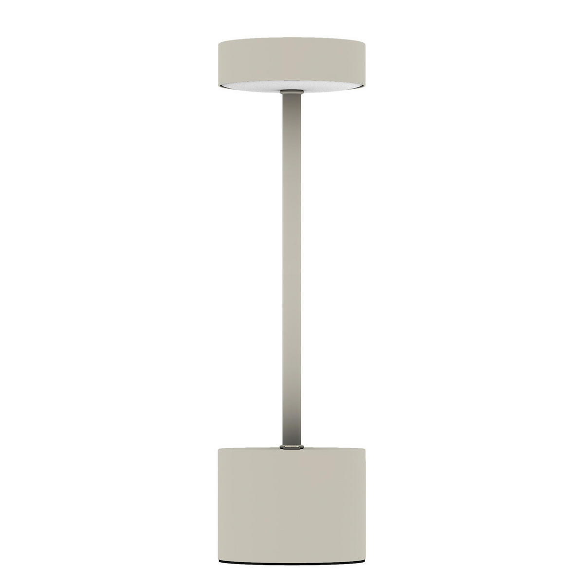 AKKU-TISCHLEUCHTE - Eisen / Kunststoff - Beige, Metall (8/8/28cm) - home24
