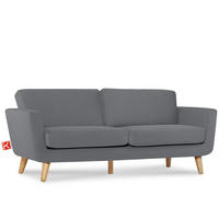 3-SITZER-SOFA TAGIO mit Armlehnen, Grau - Braun/Grau, Buchenholz/Textil (88/80/190cm) - KONSIMO®