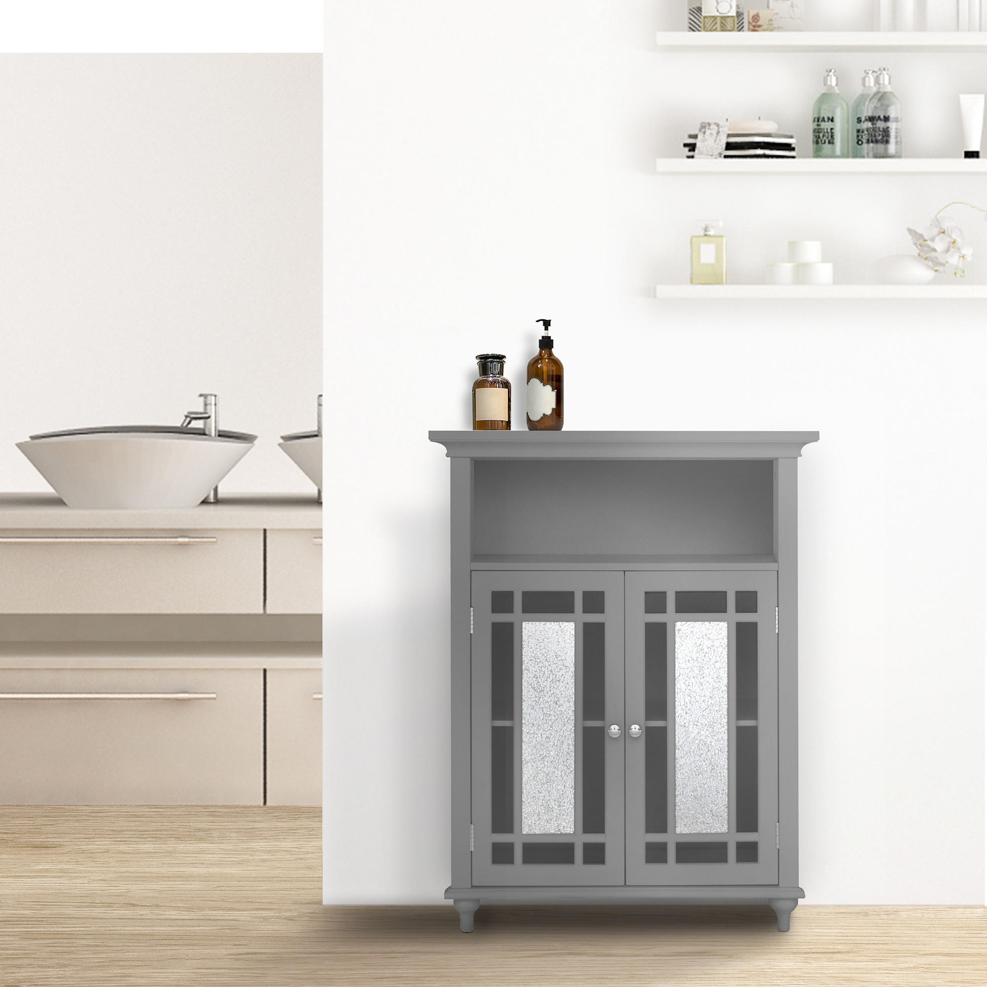 MIDISCHRANK Grau - Grau, Holzwerkstoff (67.3/86.4/86.4cm) - Teamson Home