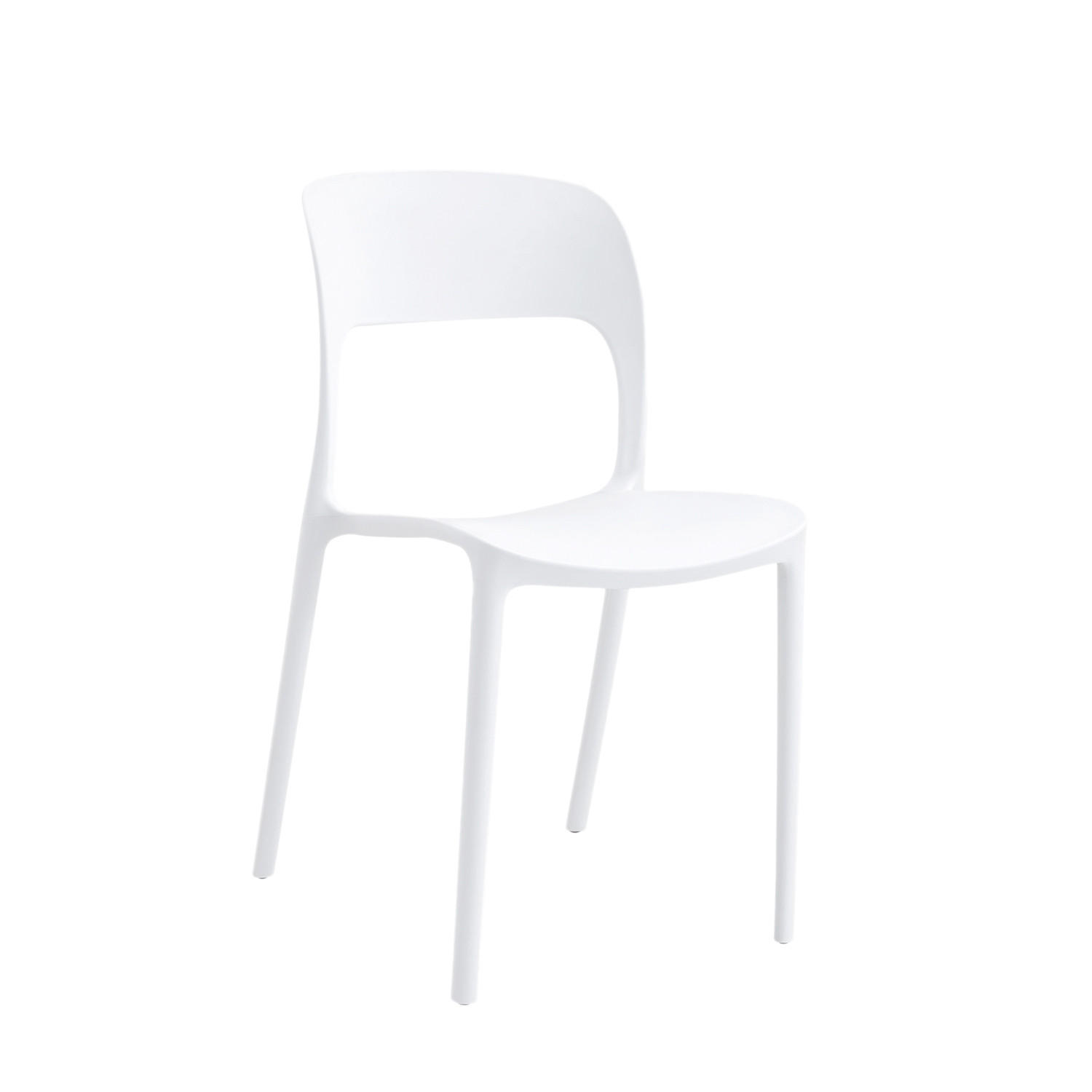 STUHL FÜR DRAUSSEN Klint Weiß 46 cm x 83 cm - Weiß, Kunststoff (46/83/58cm)