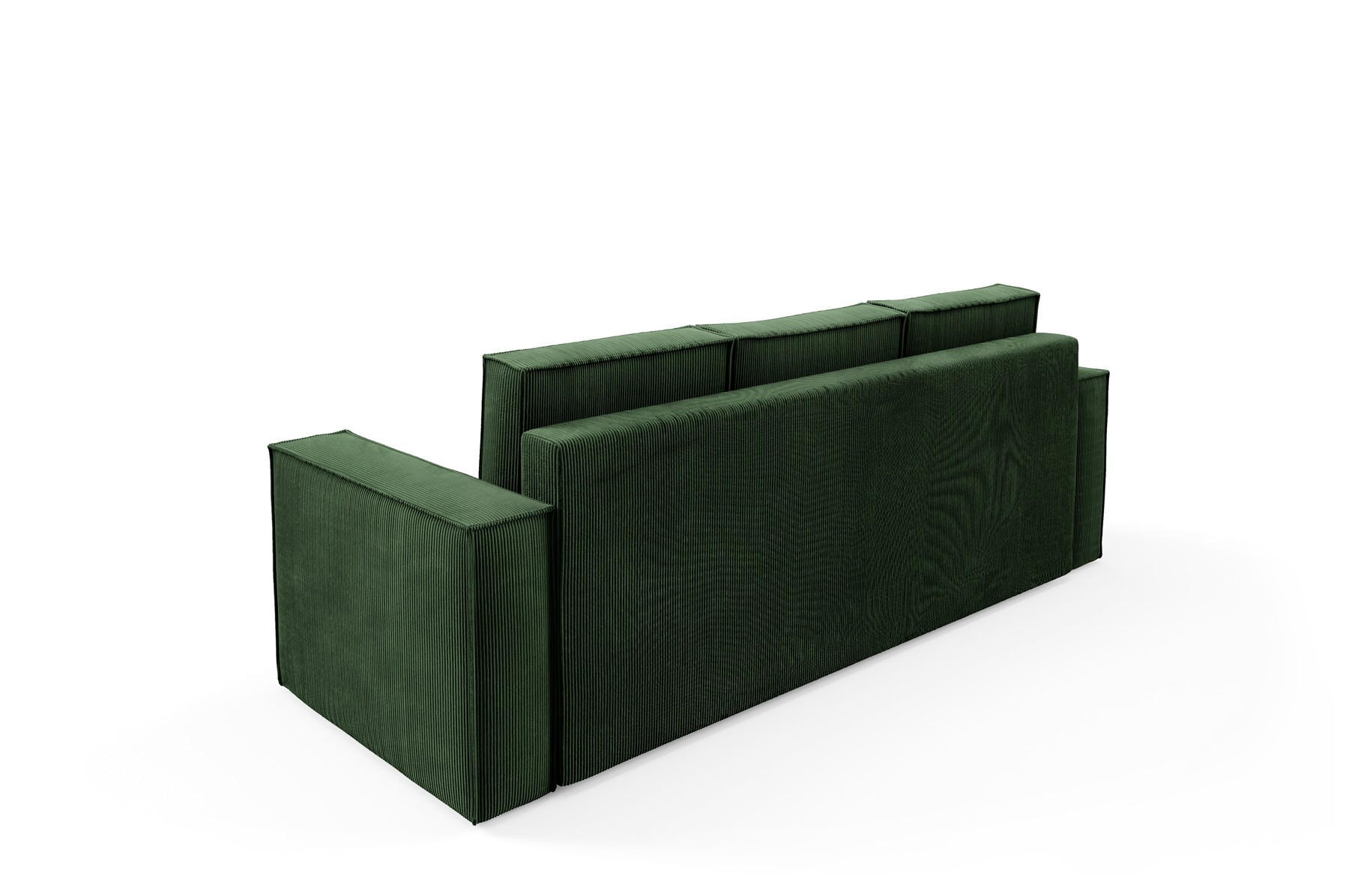 SOFA Roda Grün, Kordsofa mit Schlaffunktion - Grün, Holzwerkstoff/Textil (248/93/96cm) - Bettso