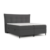 BOXBETT Las Palmas 200/200 cm Anthrazit im Megan Stoff - Anthrazit/Schwarz, Holz/Holzwerkstoff (200/200cm) - AltaBeds
