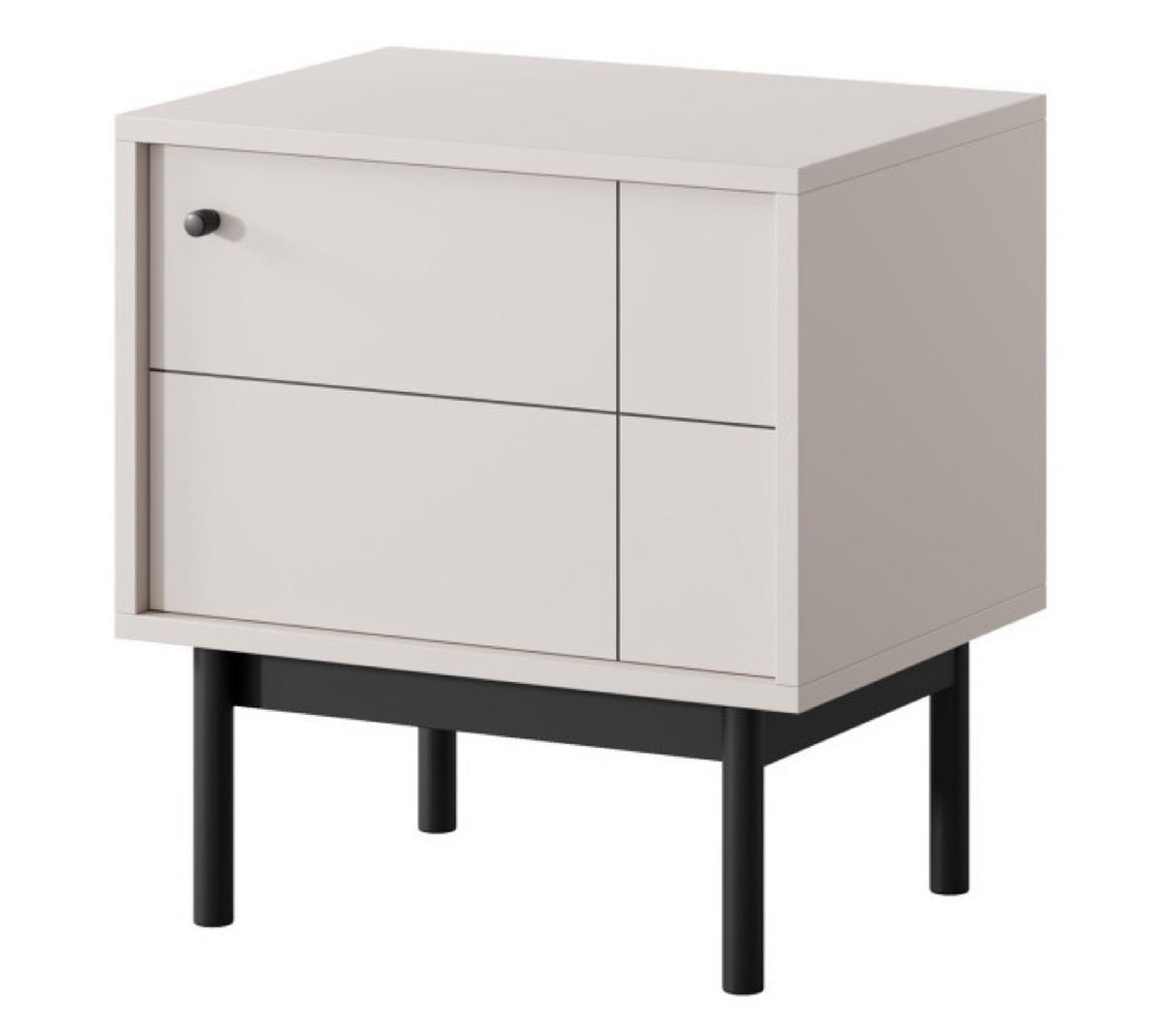 NACHTTISCH Kaschmir NATURE Japandi Stil - Beige, Holzwerkstoff (53.5/56.5/39cm) - Sepro Meble