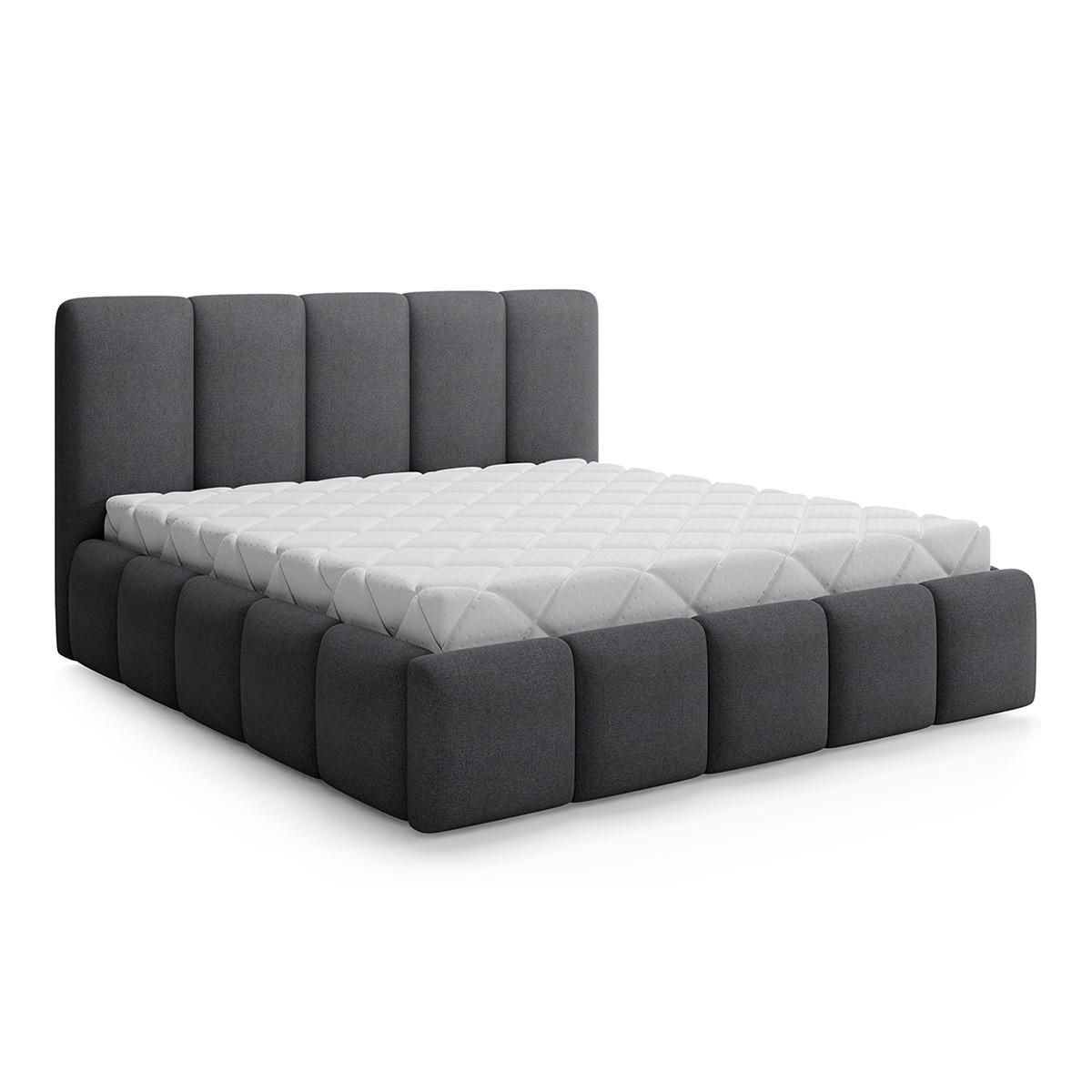 BOXSPRING POSTEL 160/200 Klaus Grey - šedá, dřevo (160/200cm) - Petits-meubles