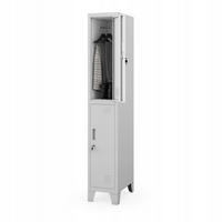 MITARBEITER-GARDEROBENSCHRANK BARTEK 1 PLUS - Grau, Metall (29/172/45cm) - Jan Nowak