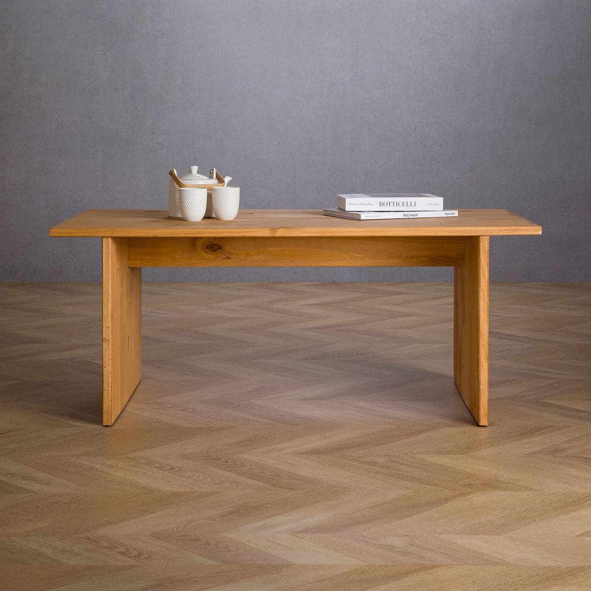 COUCHTISCH SALTO gebeizt/gewachst - Kieferfarben, Holz (60/110/45cm) - IDIMEX