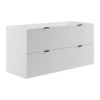 WASCHBECKENUNTERSCHRANK - 120cm x 47cm - MDF - weiß - ZEVINI - Weiß, Holz (120/60/47cm) - Vente-Unique