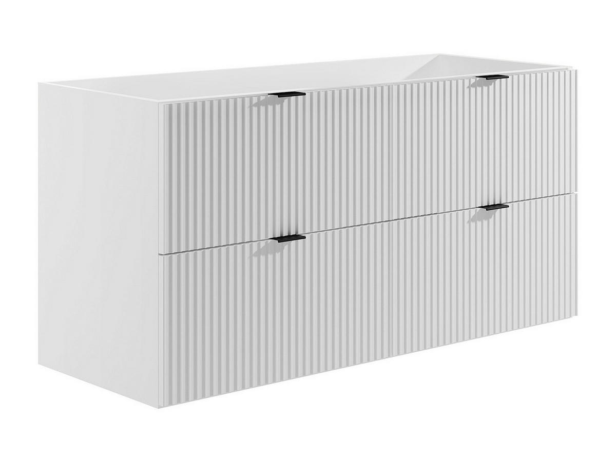 WASCHBECKENUNTERSCHRANK - 120cm x 47cm - MDF - weiß - ZEVINI - Weiß, Holz (120/60/47cm) - Vente-Unique