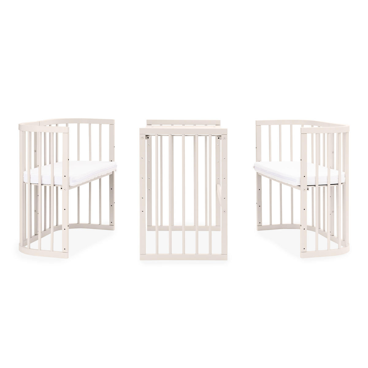 PĂTUȚ bebe Cașmir, 7in1 cu saltea - cașmir, material textil/lemn (73/123cm) - waldin